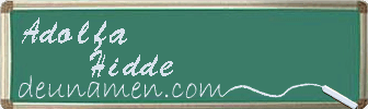 Adolfa Hidde Visitenkarte